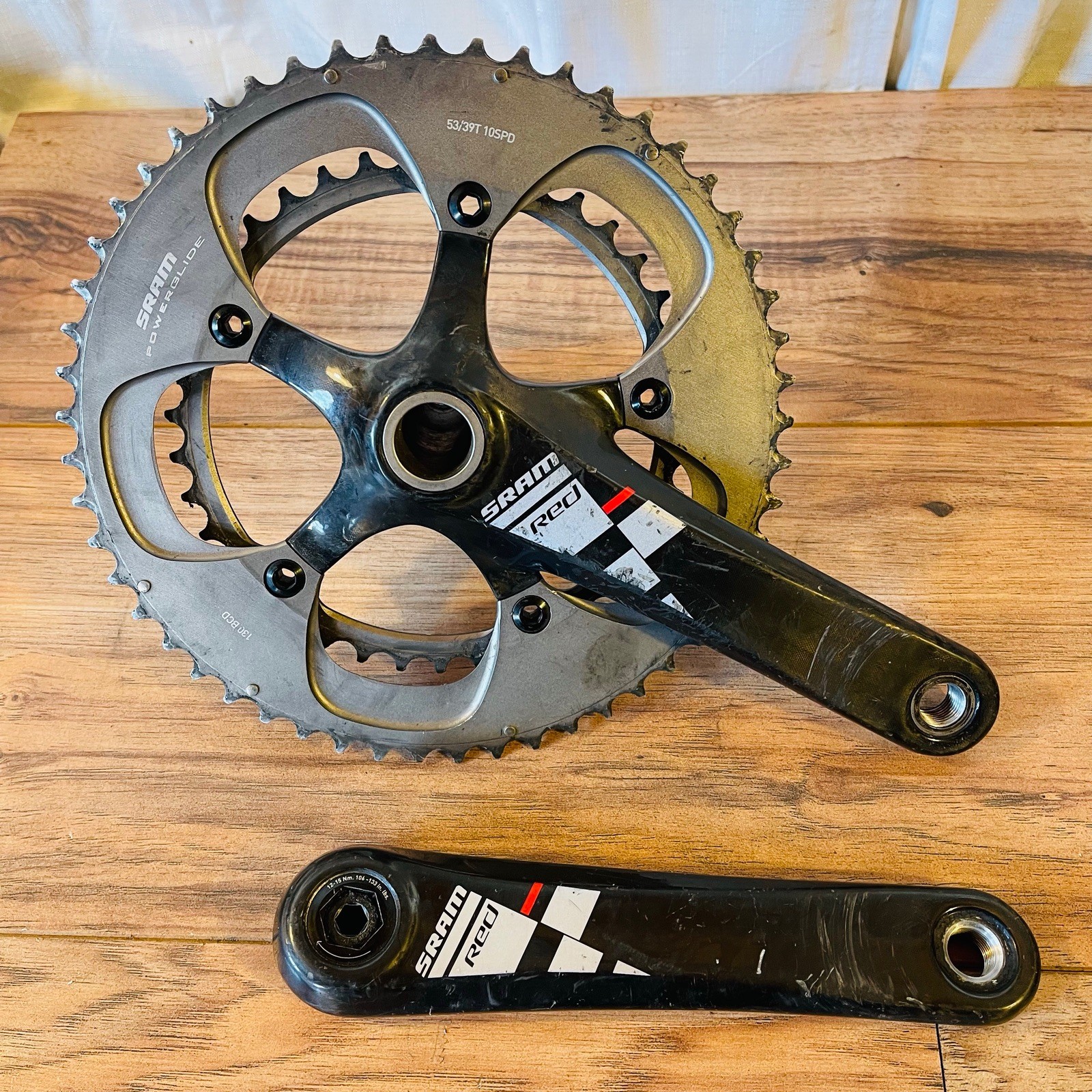 SRAM Red Carbon 10 Speed GXP Crankset 172.5 53 / 39 130BCD