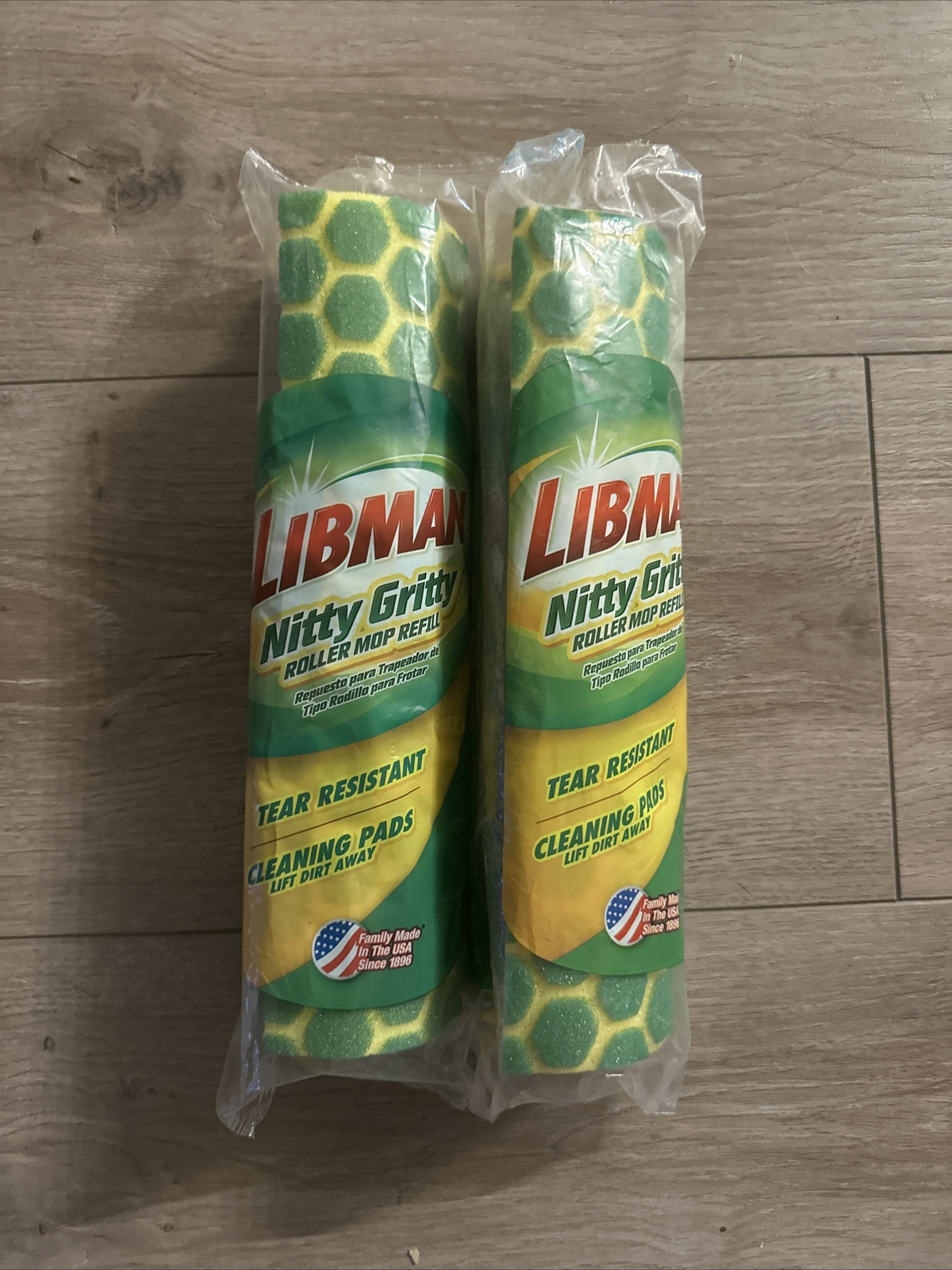 2 Genuine Libman NITTY GRITTY ROLLER MOP REFILL #02011