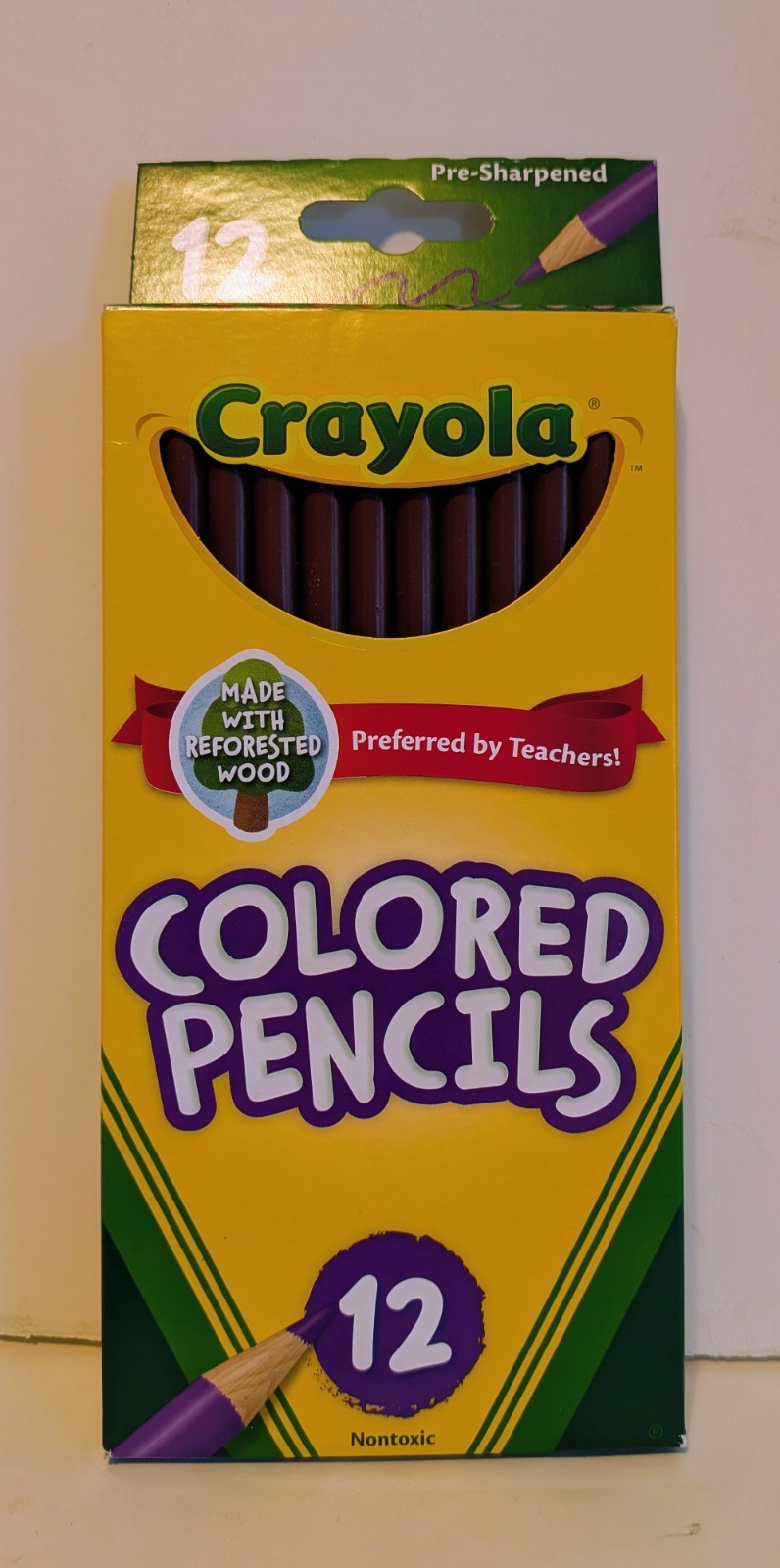 Crayola Brown Cafe Colored Pencils 12 Pack Pre-sharpened Set Brand New