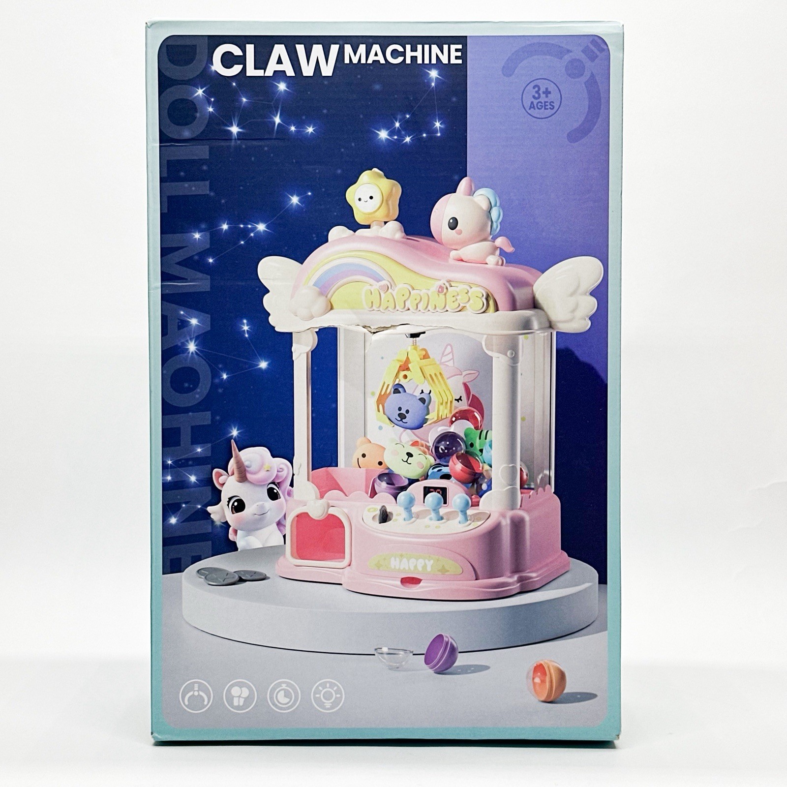 Mini Claw Machine for Kids, Electronic Arcade Game Indoor Toy Claw Machine