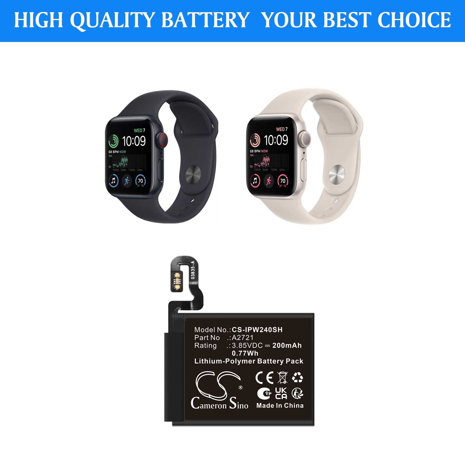 BATTERIE 200mAh Type A2721 For Apple Watch SE 2 40Mm