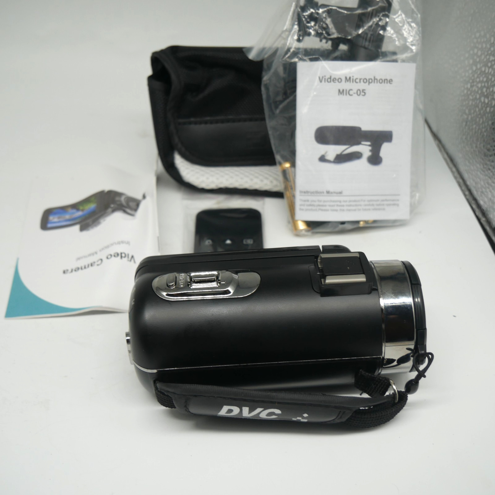 2.7K HD Digital Camcorder Video Camera Black w/ External Mic & Battery 16x Zoom