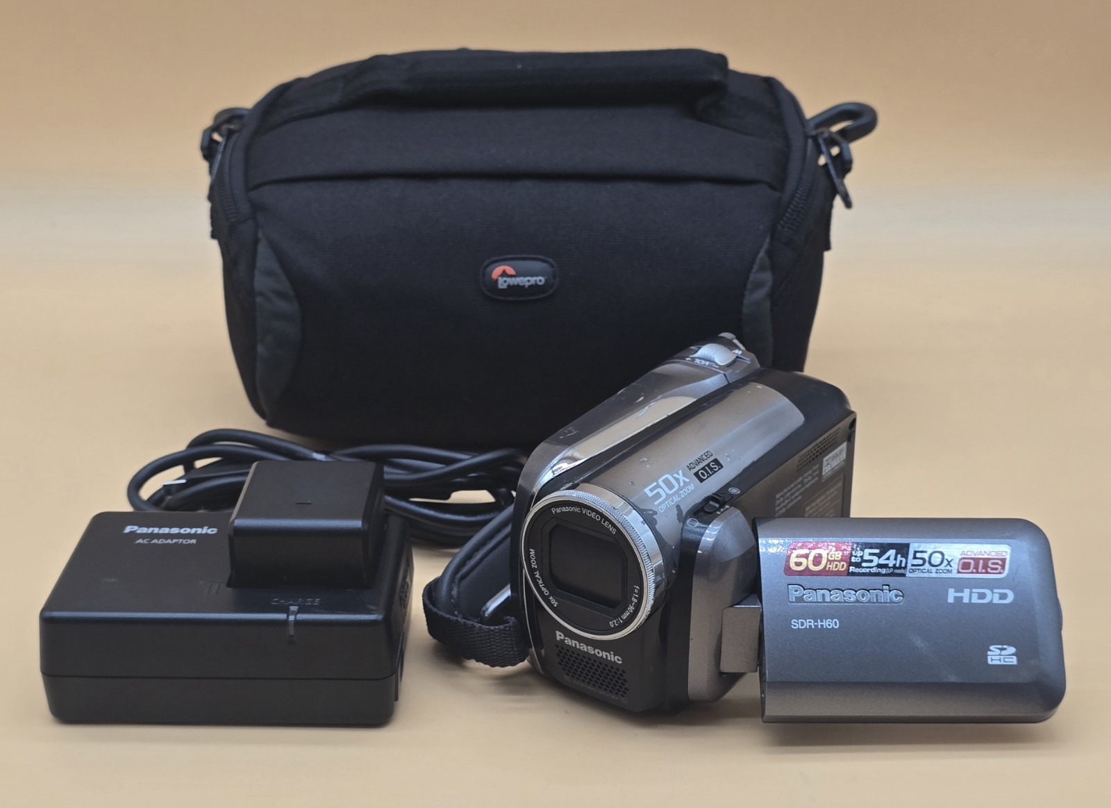 Panasonic SDR-H60 60GB HDD Digital Camcorder Silver With Charger And Case.