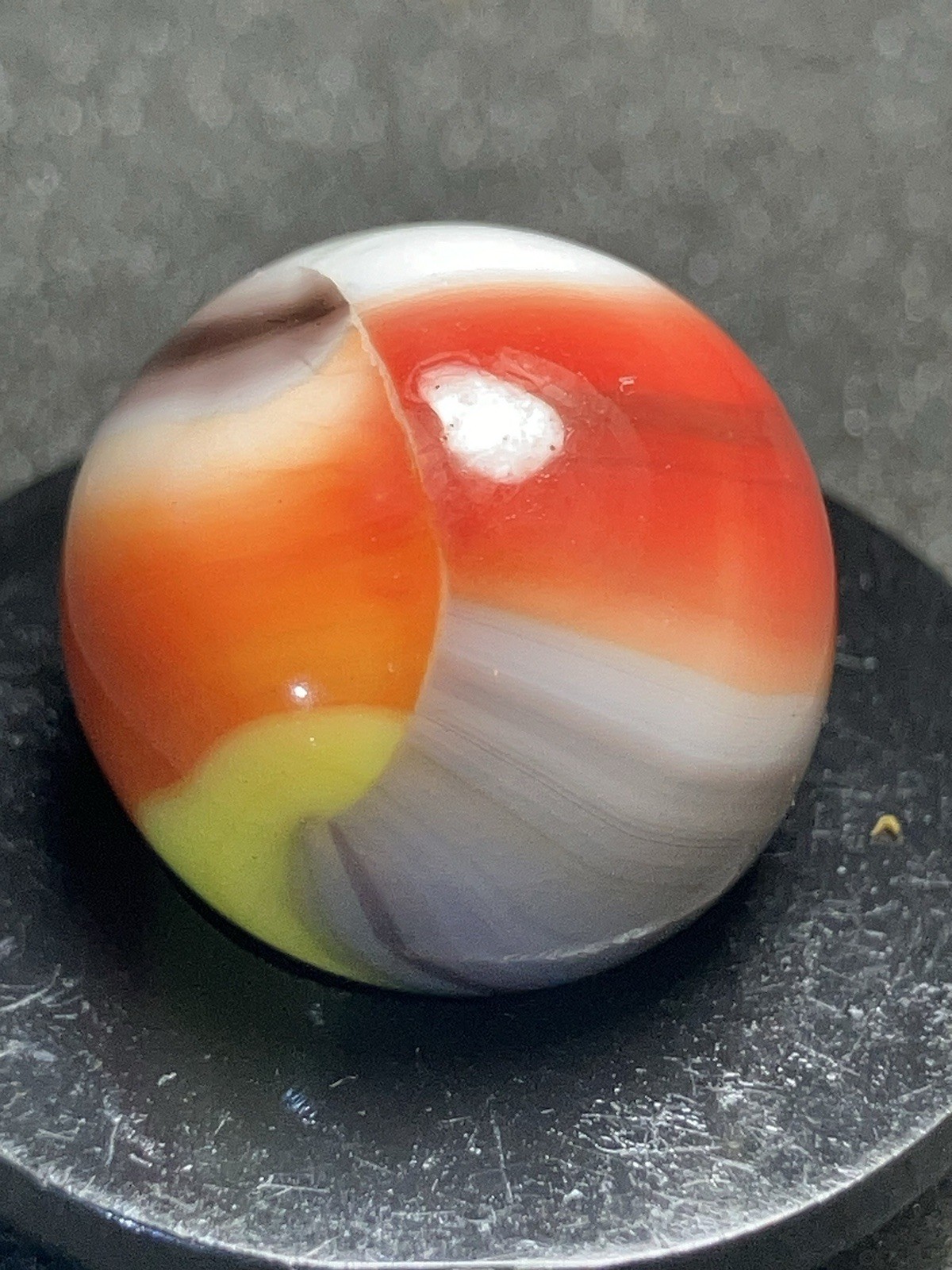 Vintage Marble King St Mary’s Hybrid Bengal Tiger / Wasp / Bee Marble .628