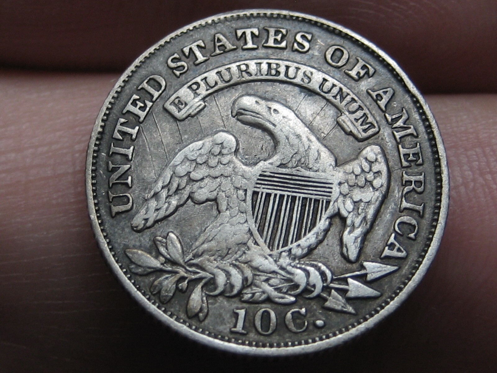 1836 Capped Bust Silver Dime 10 Cent Piece- VF/XF Details