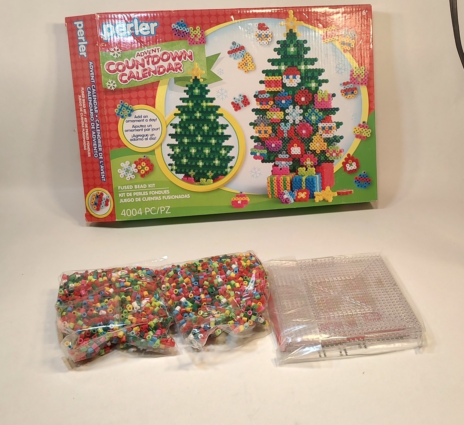 Perler Advent Christmas Countdown Calendar Fused Bead Kit.  New Open Box