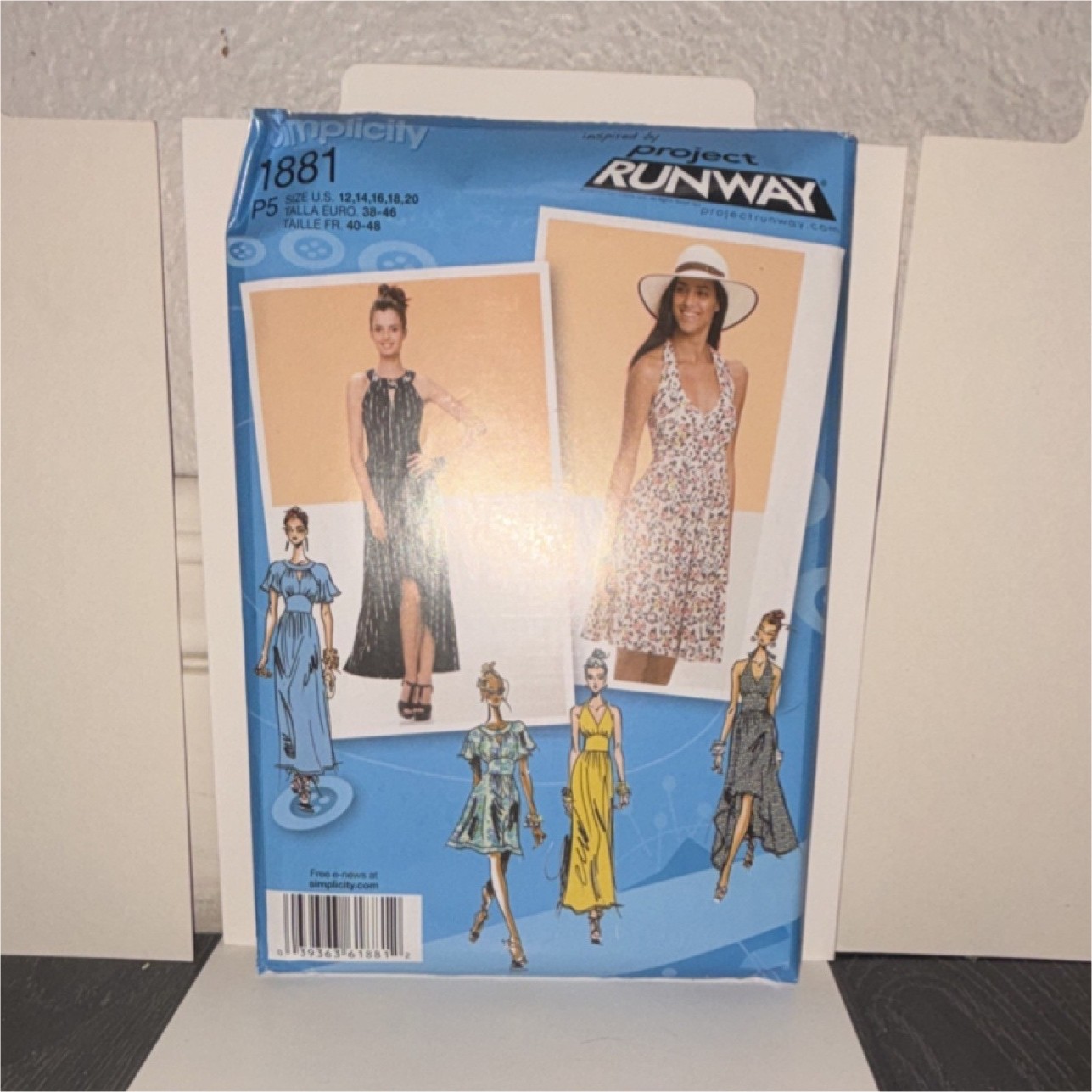 Simplicity Project Runway 1881 Women's Dress Contemporary Original Pattern