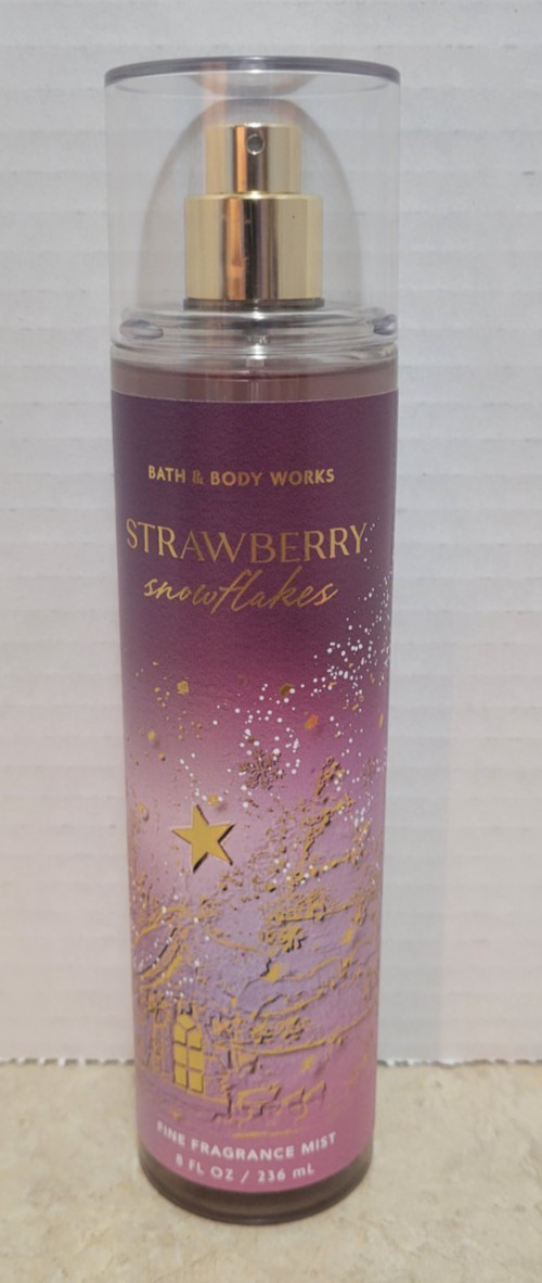NEW Bath & Body Works Strawberry Snowflakes Fragrance Mist 8 Oz Spray