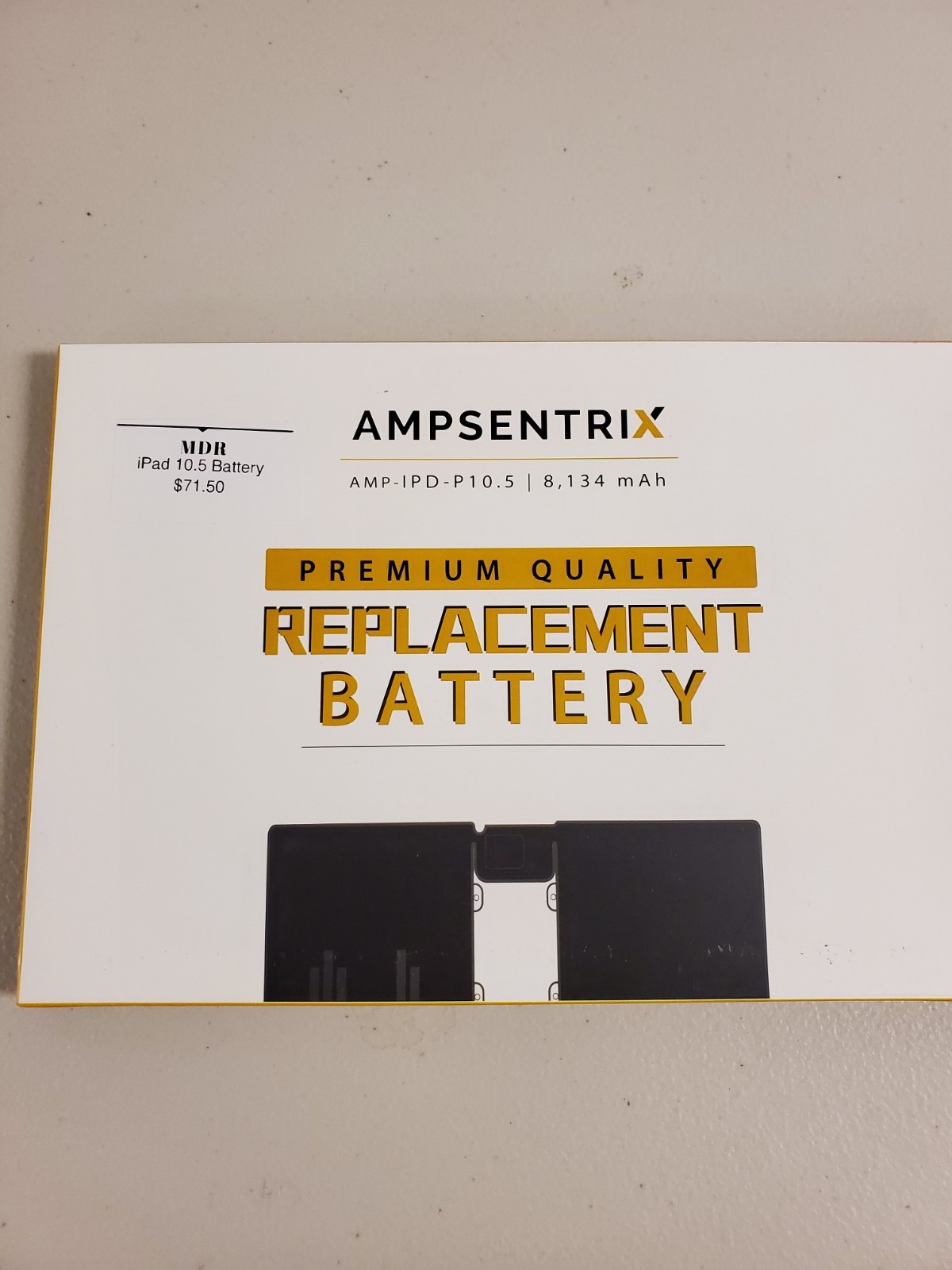 Ampsentrix iPad 10.5 Replacement Battery AMP-IPD-P10.5 8134mAh Premium Quality