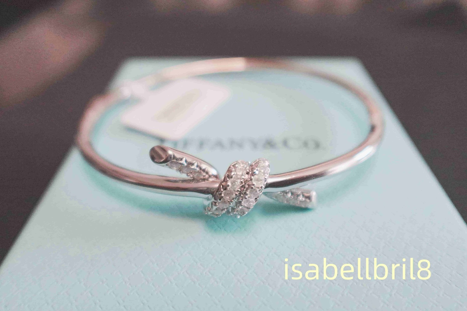 NeWTliffany&Co&KnotBangle 18K&White Gold Diamond