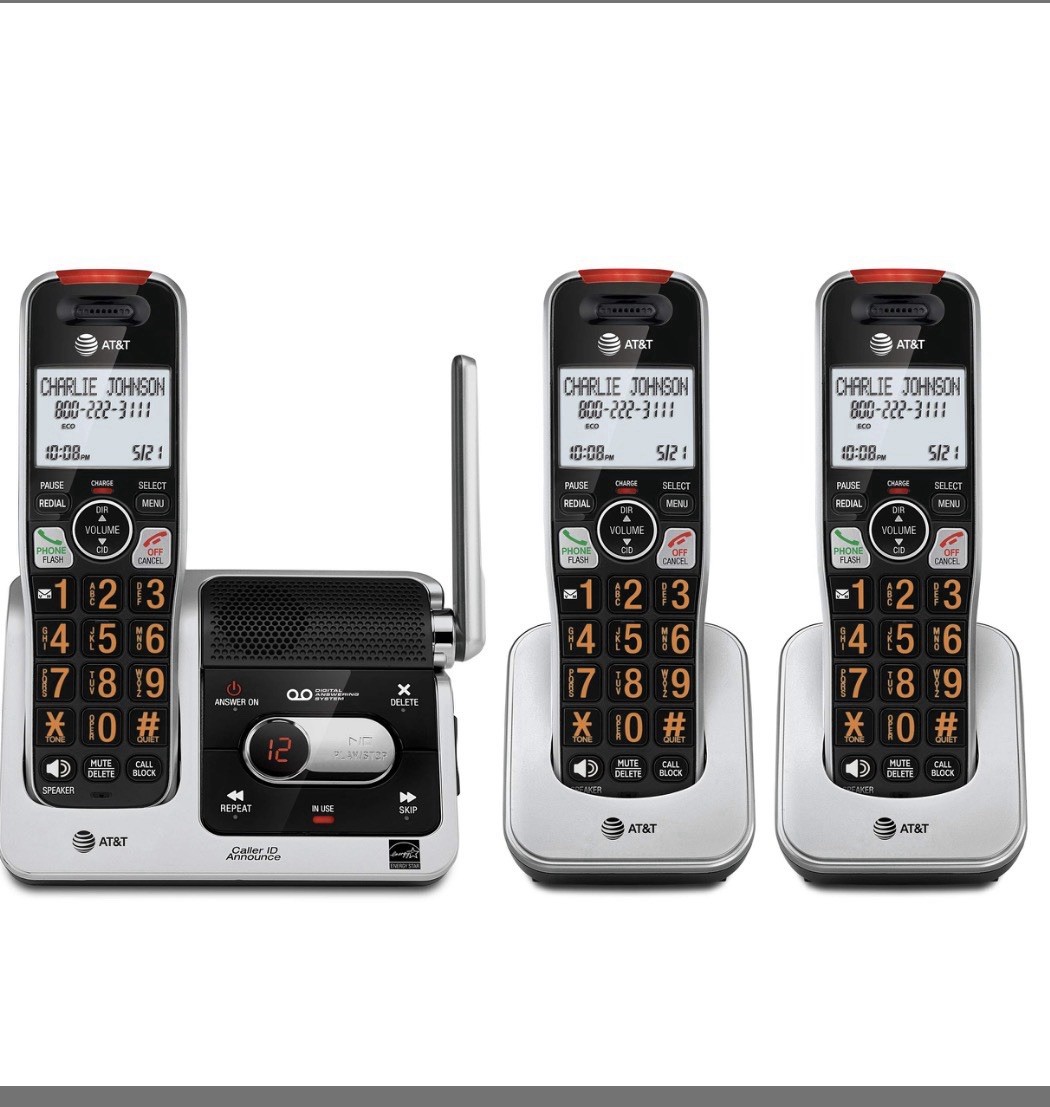 AT&T BL102-3 DECT6.0 3-Handset Cordless Answering Machine