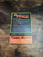 Original XBOX Live New 2 Month Free Trial Unused Collectors Card
