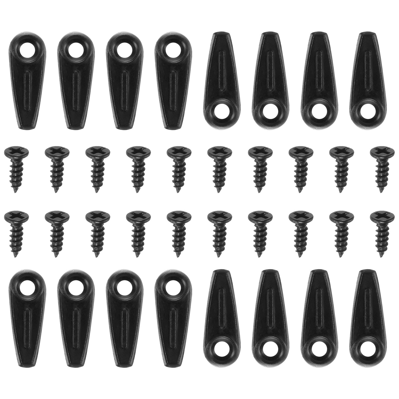 100Pcs Turn Button Fasteners Set with 100Pcs Screw for Hanging Drawing, Black