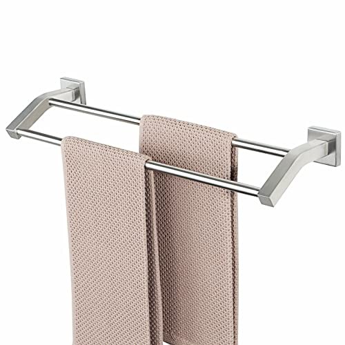  Bath Double Towel Bars Towel Racks for 20-Inch (2-Bars) Brushed Nickel