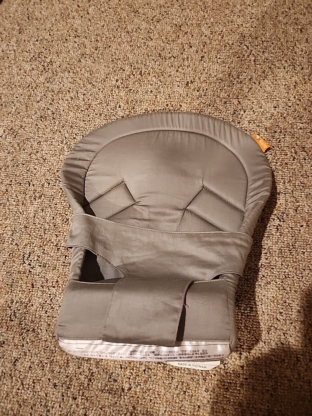 Tula Grey Infant Insert for Standard Baby Carrier Newborn Carry Under 15lbs NWOT