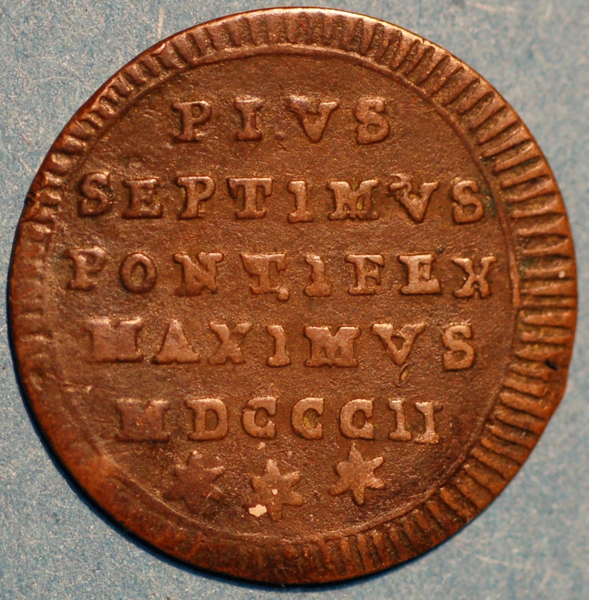 Italian States PAPAL STATES Quattrino 1802 KM# 1264