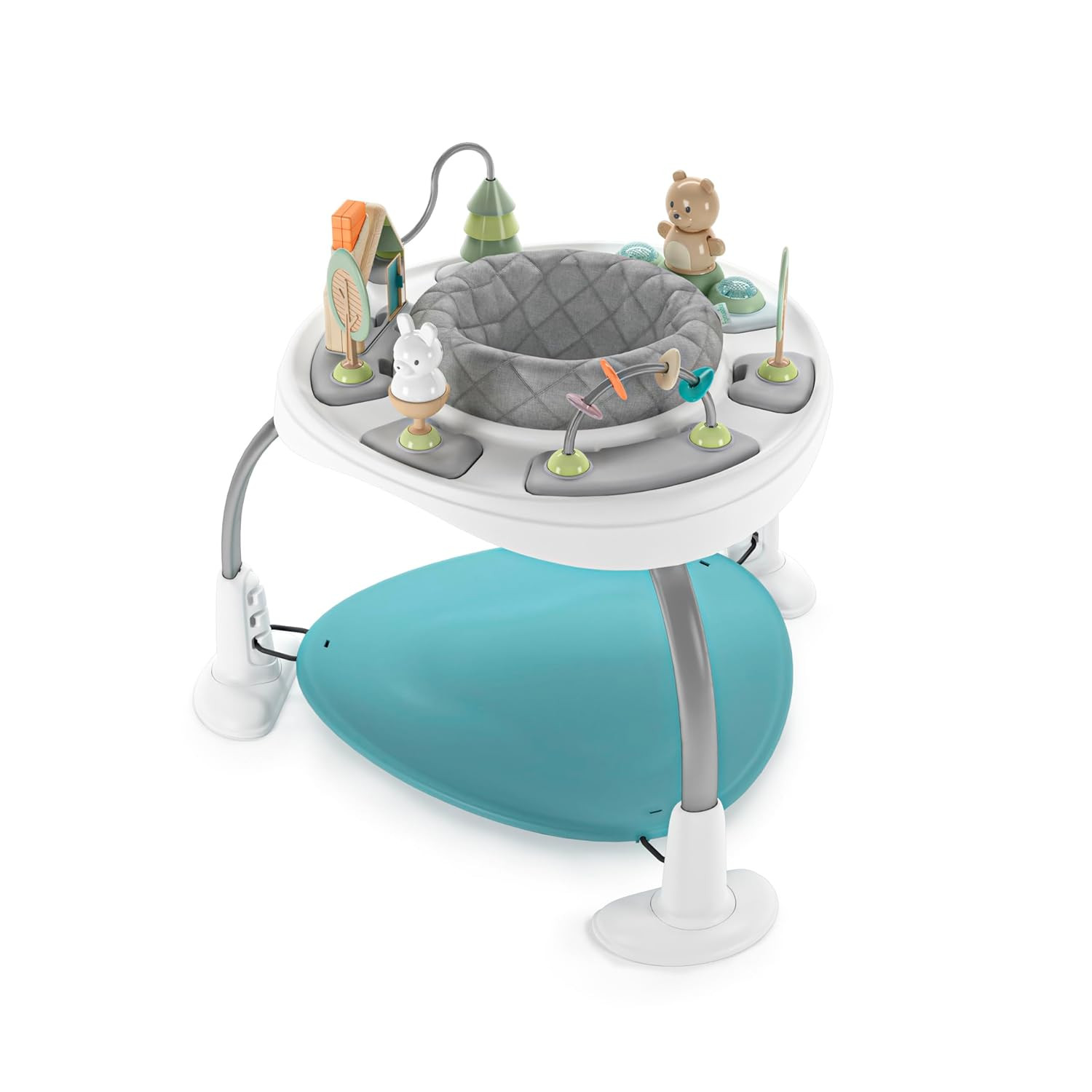 Spring & Sprout 2-In-1 Baby Activity Center Jumper and Table with Infant Toys - 