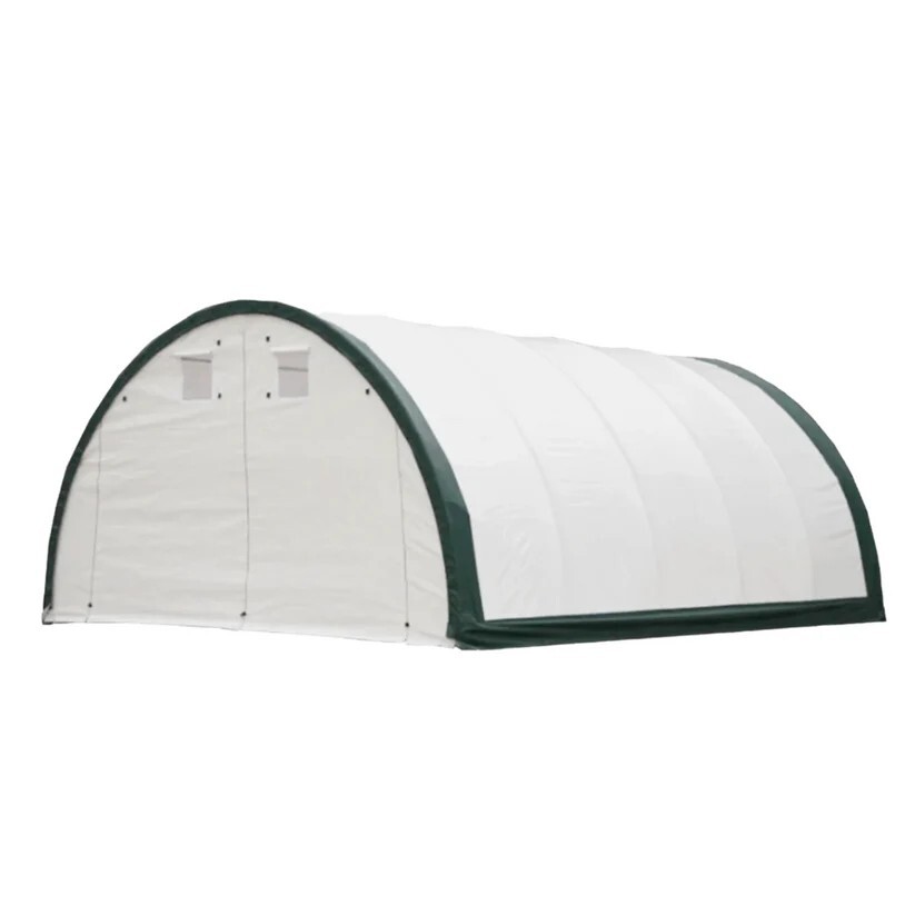 Gold Mountain 20x42x12 Arch Storage Shelter 11oz PE Single Truss 16Ga Frame