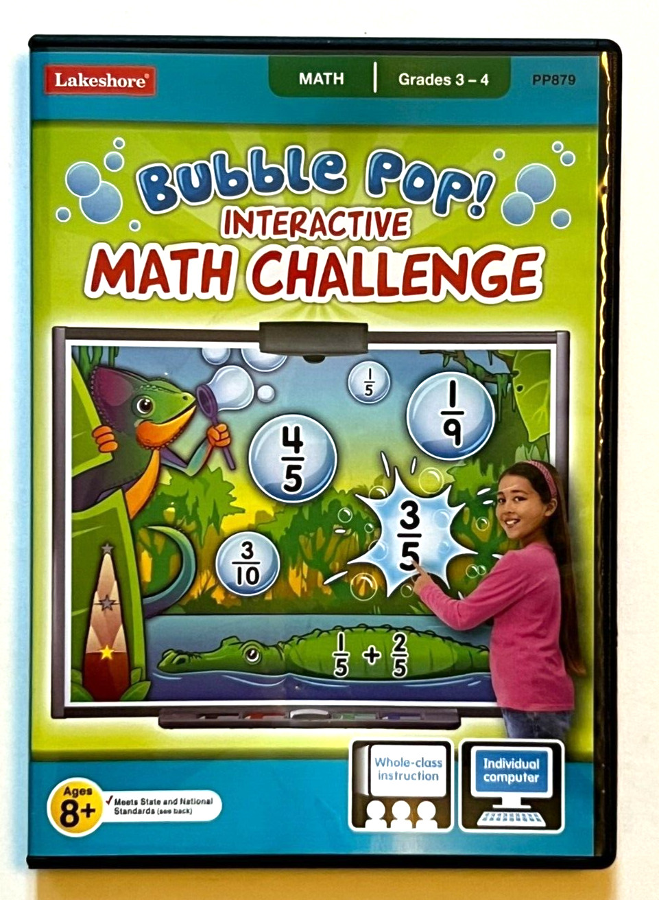 LAKESHORE CD Bubble Pop INTERACTIVE MATH CHALLENGE Grades 3-4