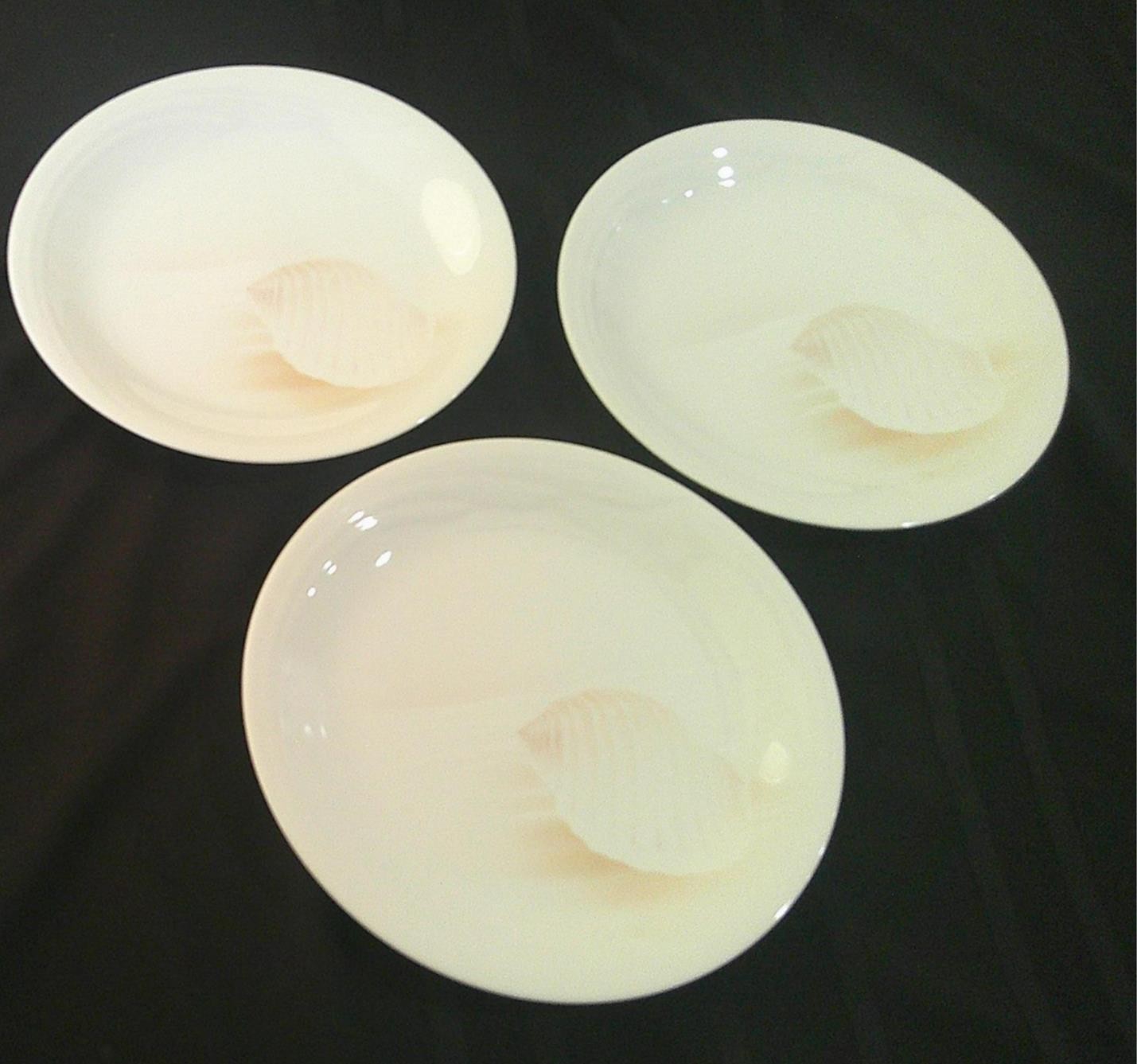 Noritake Sea & Sky SEA GEMS Dinner Plates THREE (3) 10-1/2" Plate Shells 8137