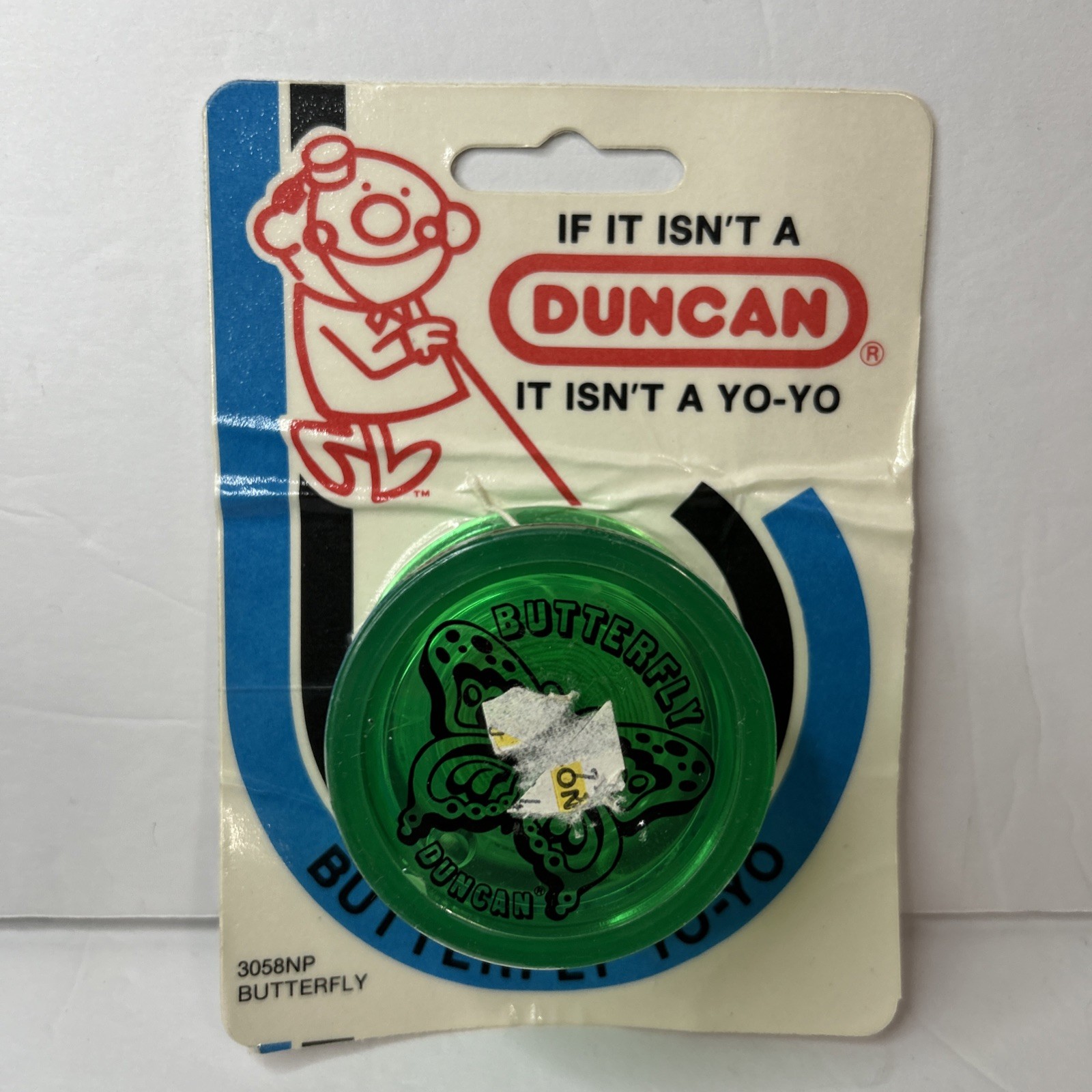 DUNCAN Butterfly 1986 (3058NP) Yo-Yo Original Green Sealed Made In USA