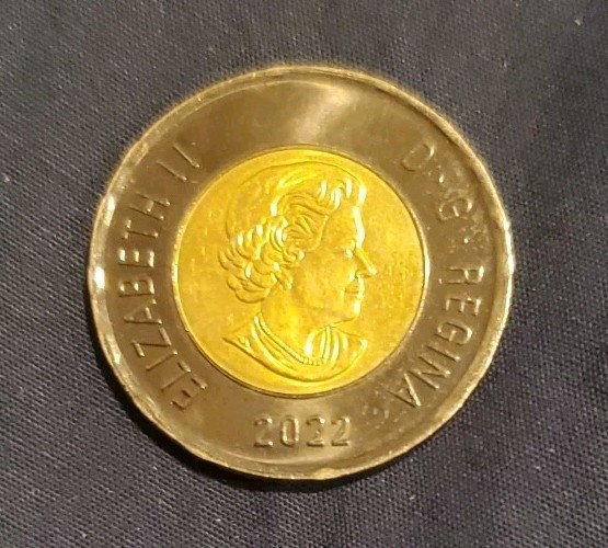 Canada Black Toonie! Uncirculated - RARE COIN - LIMITED - Honoring Queen Elizabe