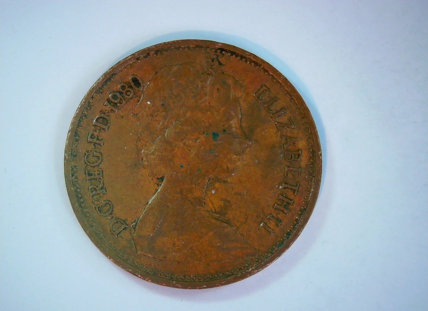 UK 1980 2 p Elizabeth II (New Pence, Portcullis/Feathers type) Coin