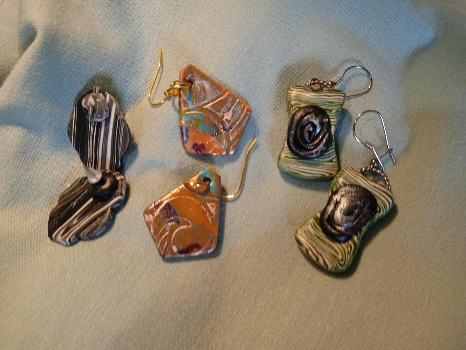 3 PAIRS OF HAND CRAFTED EARRINGS