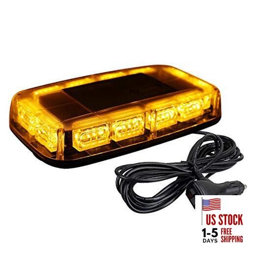  [Upgraded 5] 48LED Roof Top Strobe Lights, High Visibility Emergency Amber