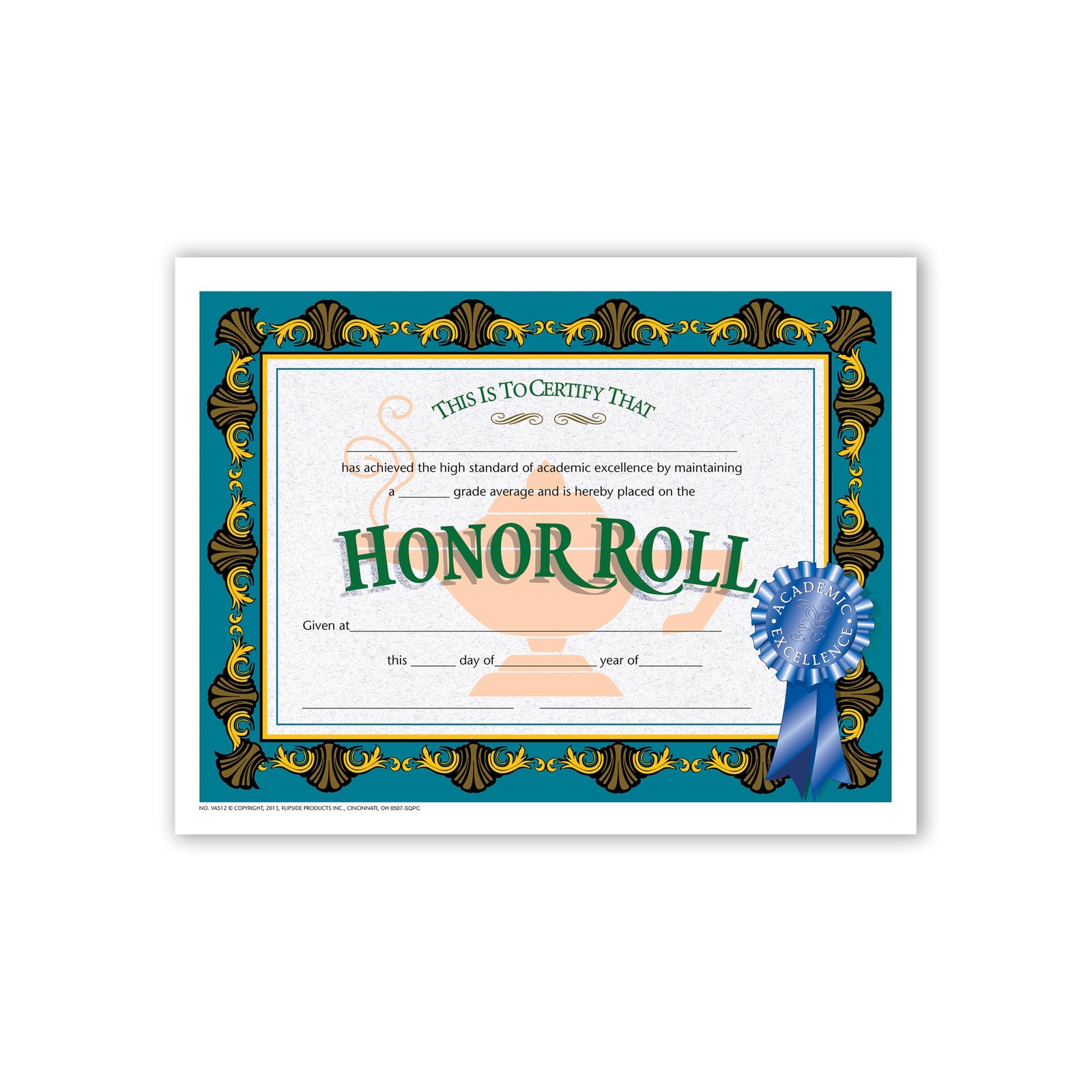 Honor Roll Certificates 30 Pack 85 x 11 Academic Excellence Recognition