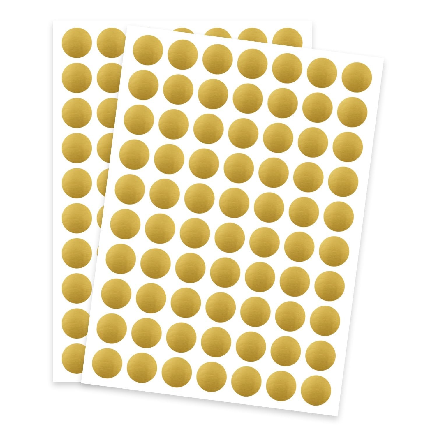 Dot Stickers - 3/4 Inch Gold Circle Labels, 1400pcs Self-Adhesive Writable Co...