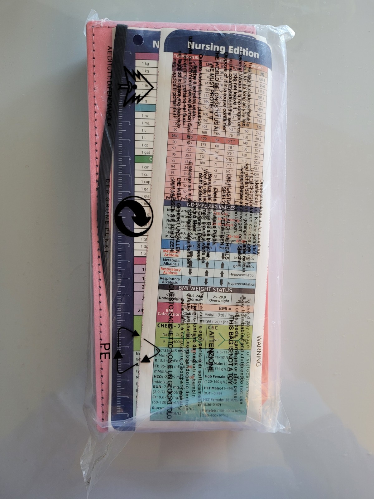 Nursing Clipboard Foldable Notepad and Medical Edition Cheat Sheets 3 Layers.