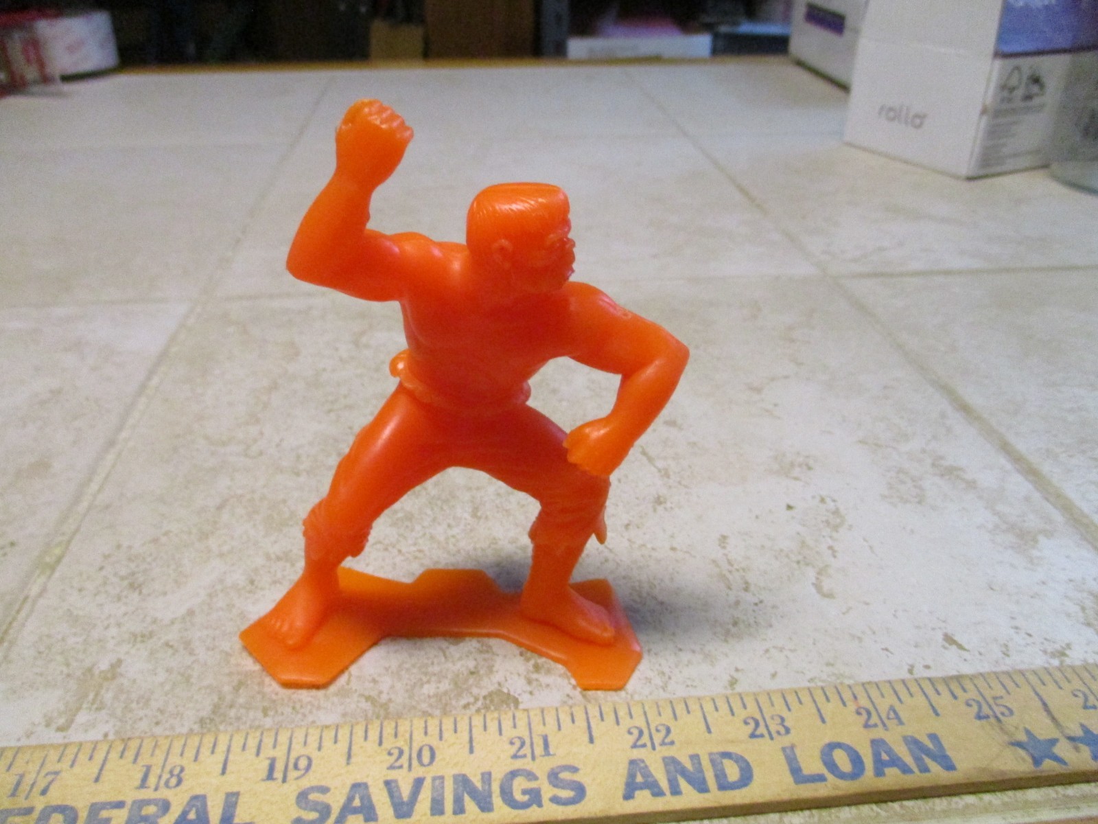 VTG 1967 INCREDIBLE HULK Orange 6" FIGURE LOUIS MARX TOYS MARVEL COMICS J29