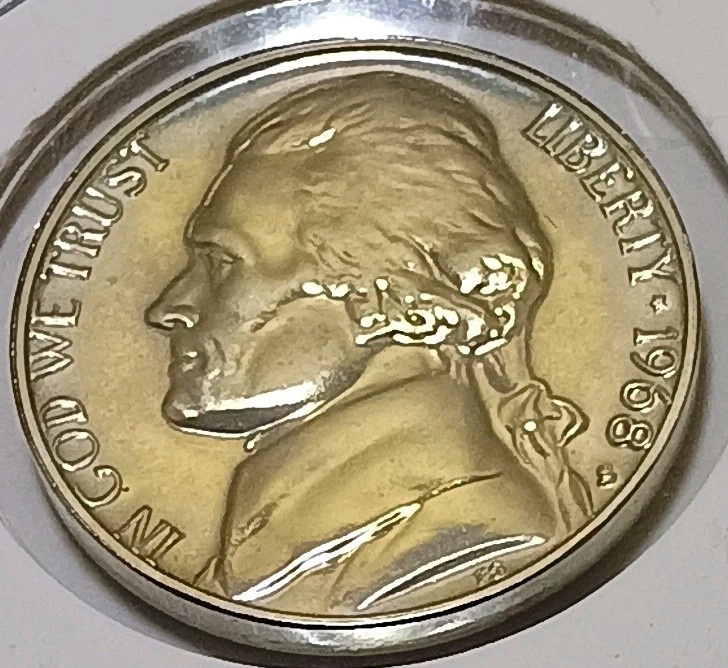 1968-S Proof Jefferson Nickel GEM In 2x2 Coin Flip ***FREE SHIPPING***