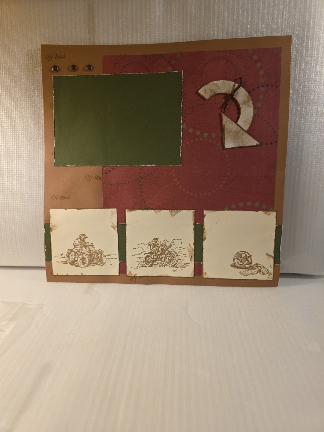  Off Road,4 Wheeling, Quad, Premade SCRAPBOOK PAGEs - 12 X 12 -  2 PAGES - NEW