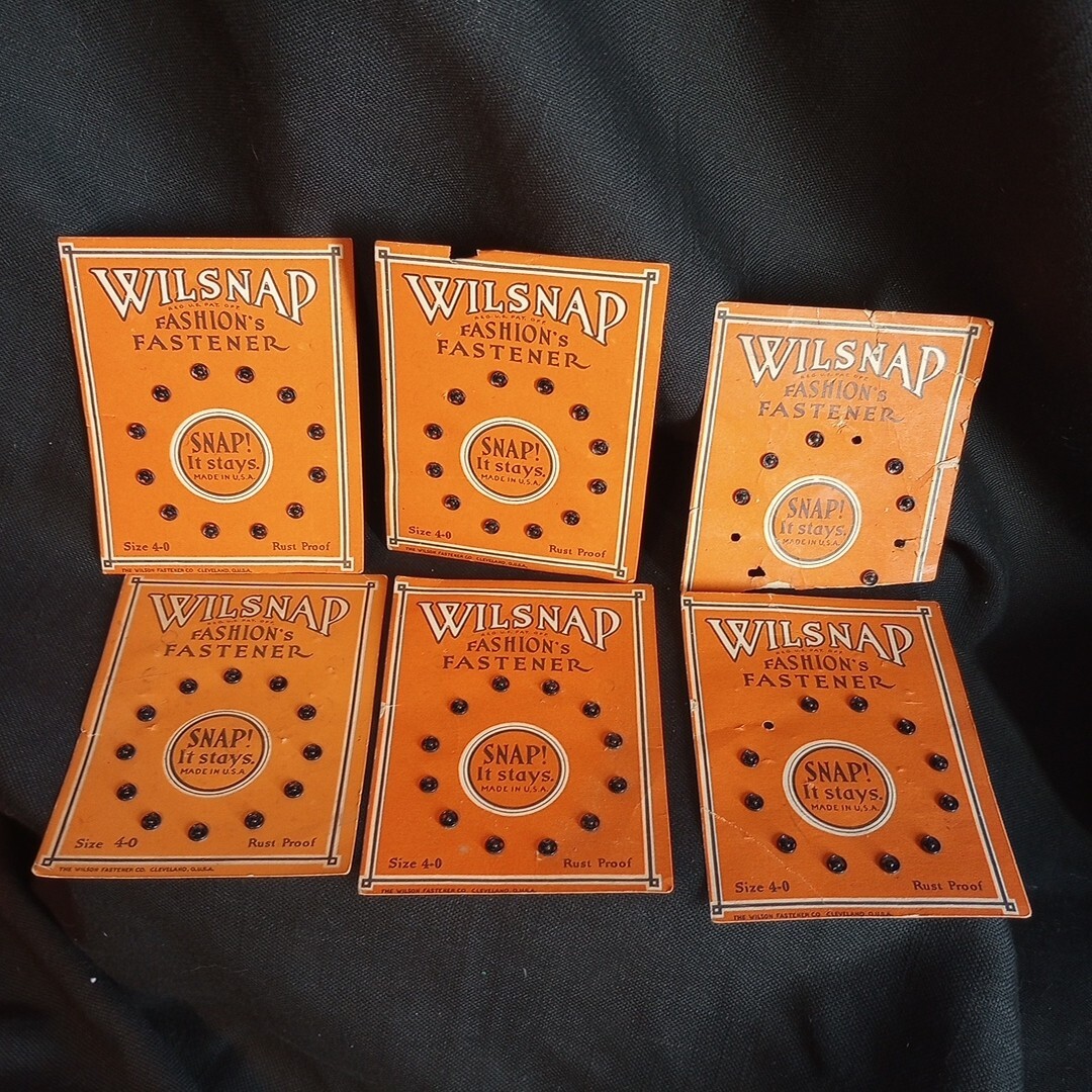 Vtg Lot Wilsnap Fashion's Fastener Rust Proof Size 4-0 USA Wilson Fastener Co