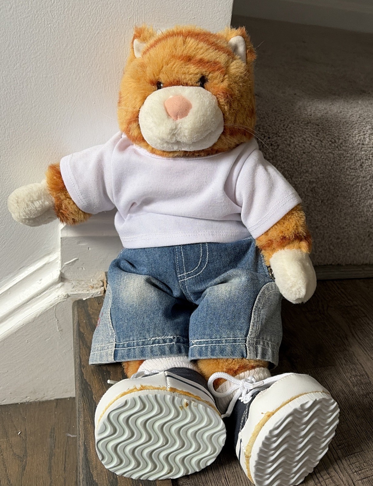 Build A Bear Orange Striped Tabby Cat 16" Plush Kitty Kitten