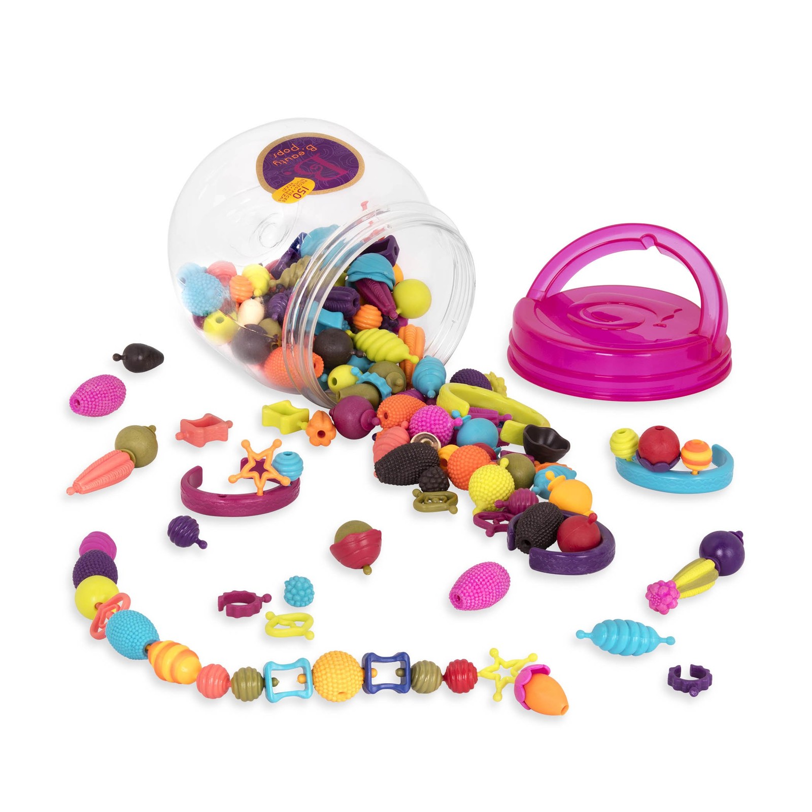 B. toys – Pop Arty! 150 Pieces – Jewlery Making Kit – 150 Pcs, Multicolor 