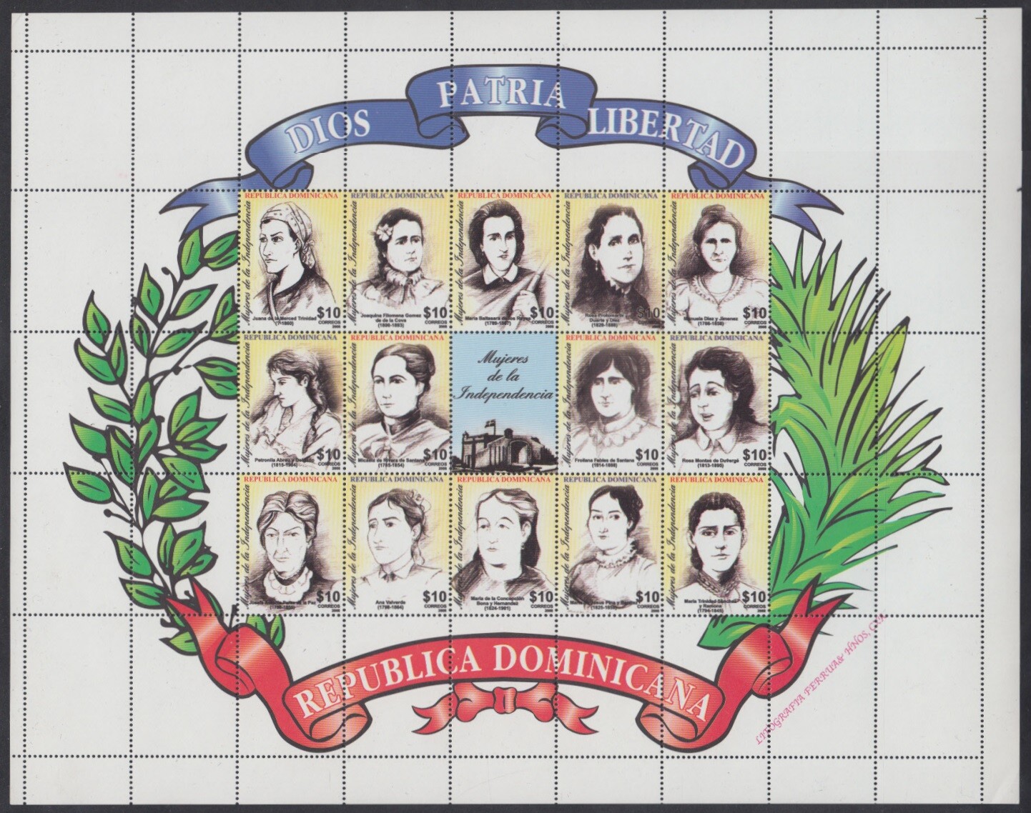 Dominican Republic 1537/50 2008 Personalities Heroines Independence MNH