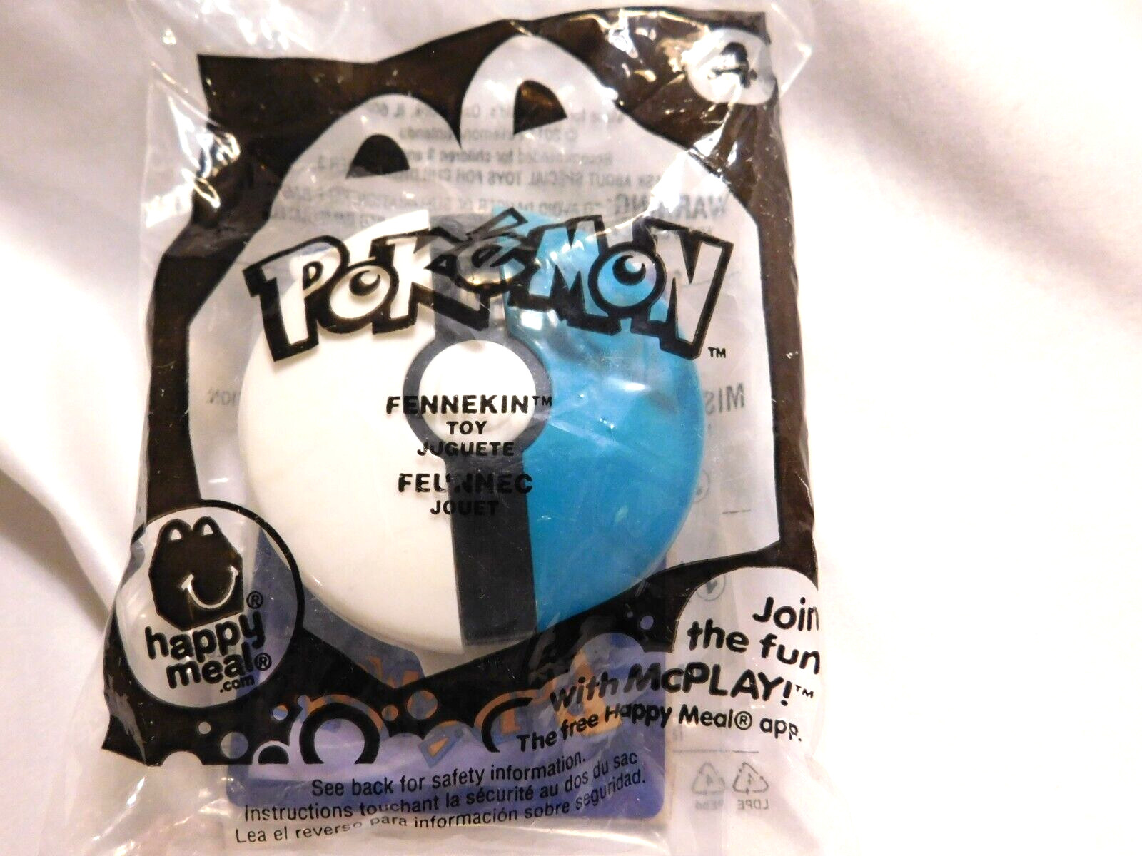 McDonald's Pokemon Nintendo Fennekin Happy Meal Toy #4 Sealed New 2014