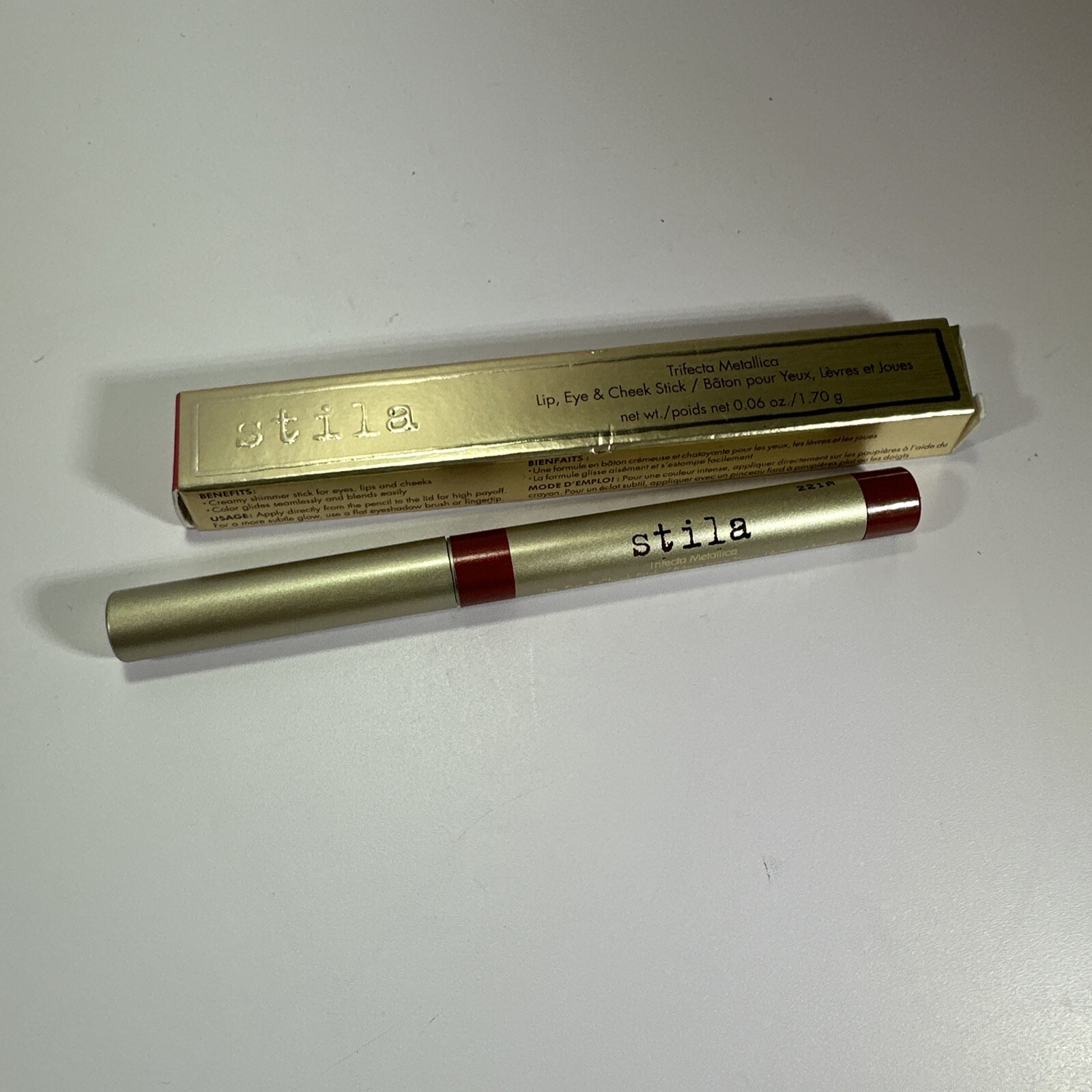 Trifecta Metallica Lip Eye and Cheek Stick ✨ Pink Sapphire ✨NIB