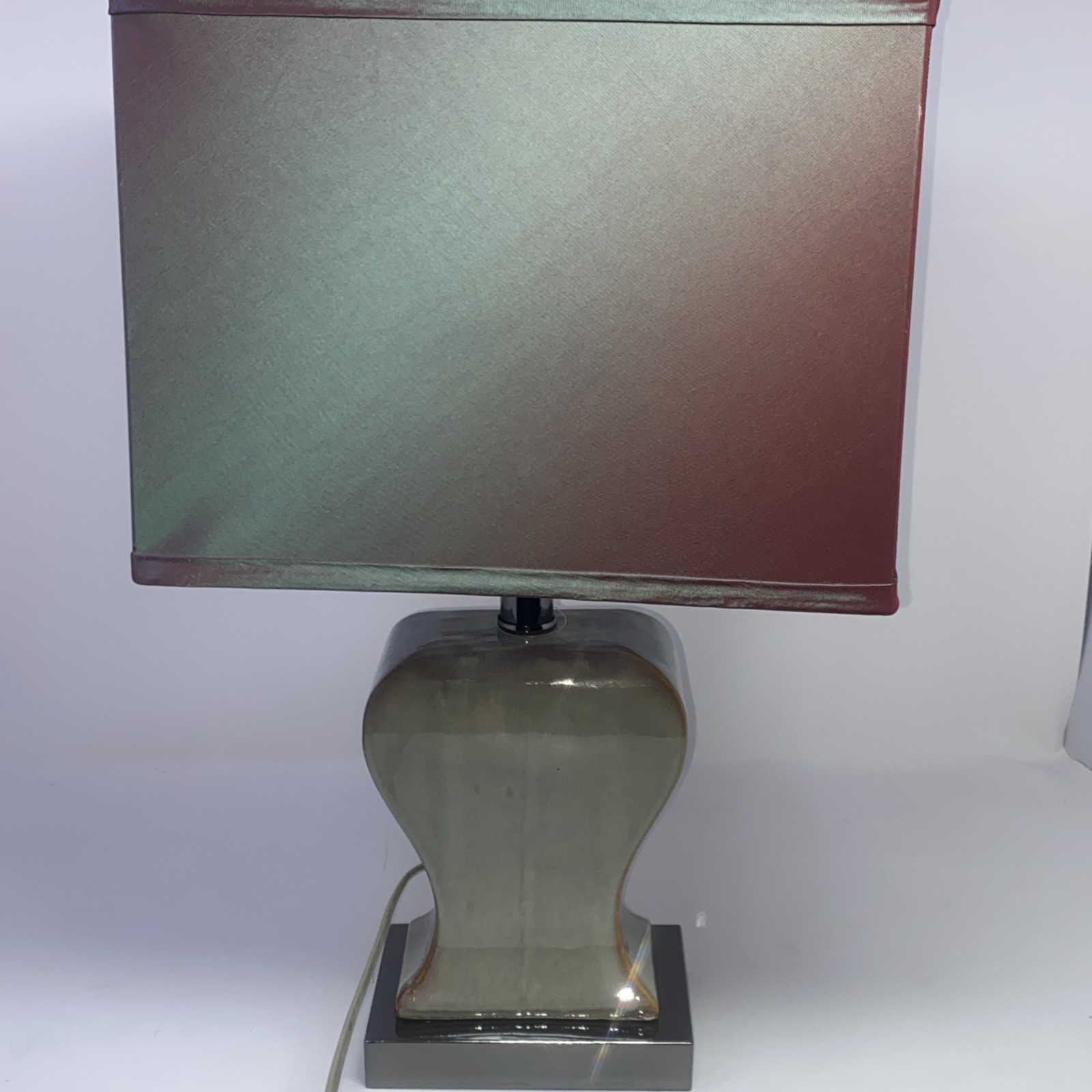 Green And Red Gradient Lamp Porcelain With shade