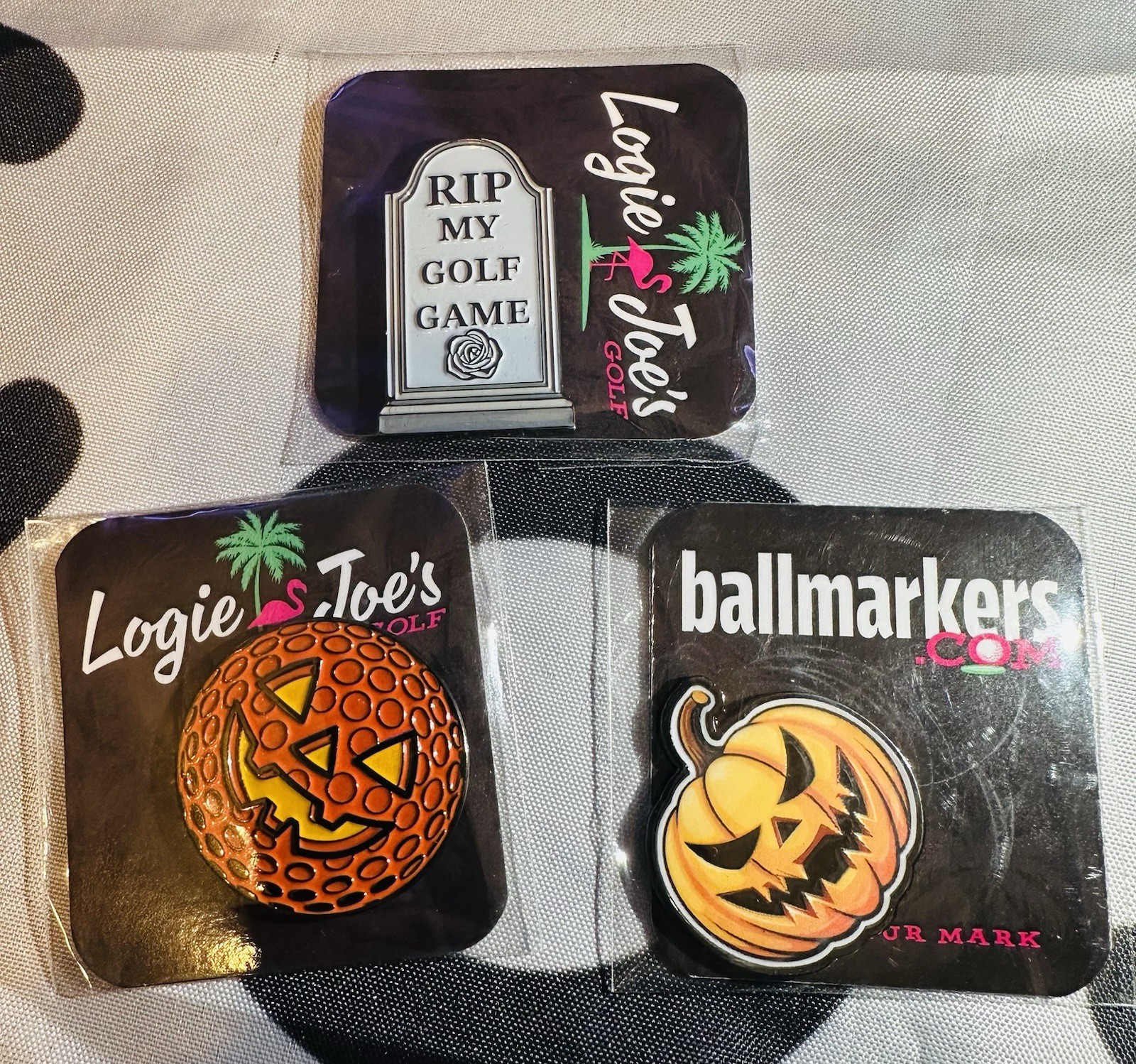 Logie Joe’s Halloween Golf Ball Marker 3 Pack