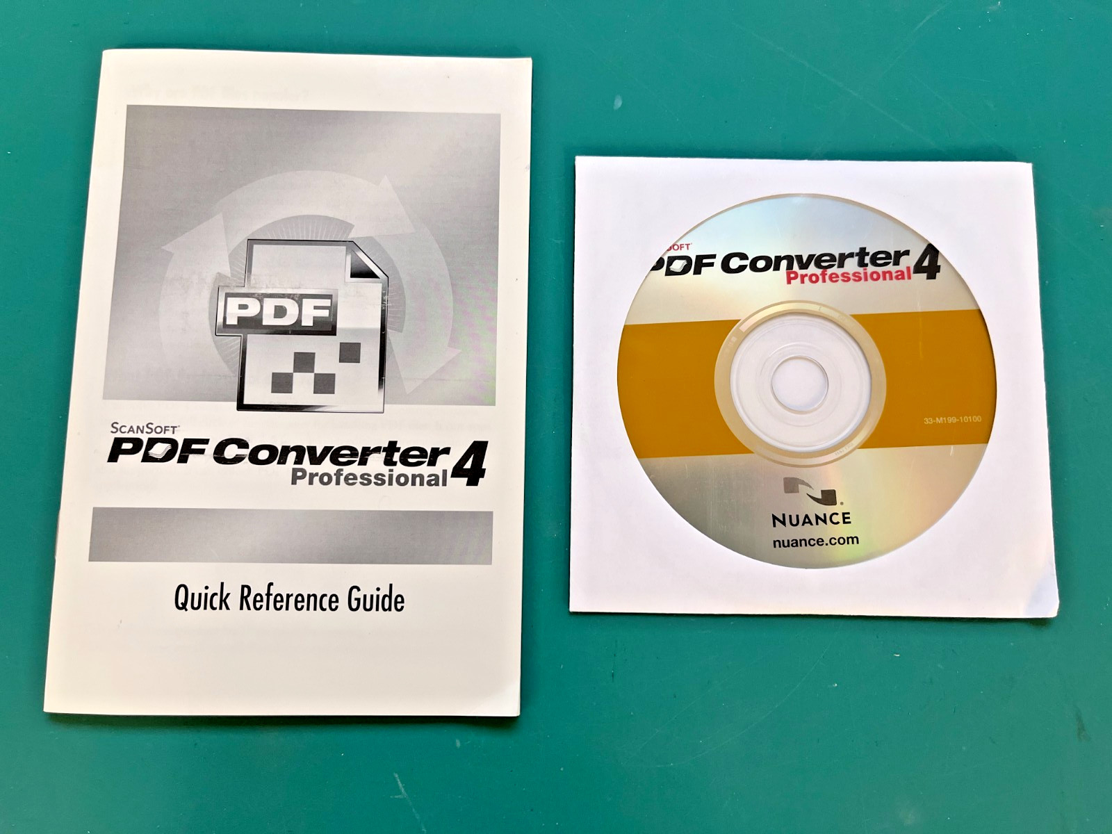Nuance ~ Scansoft PDF Converter Professional 4 with Serial # & Quick Reference