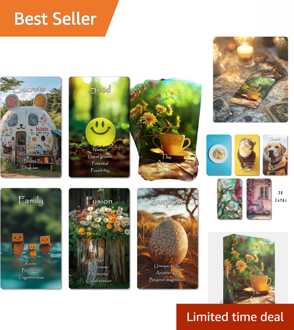 Sunflower Intuition Oracle Cards: 78 Cards for Love & Insightful Tarot Spreads