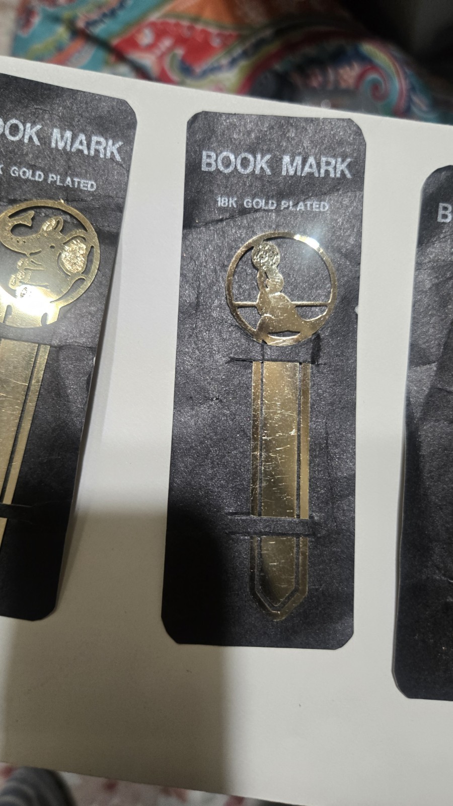 18k Gold Plated Seal Bookmark 3"