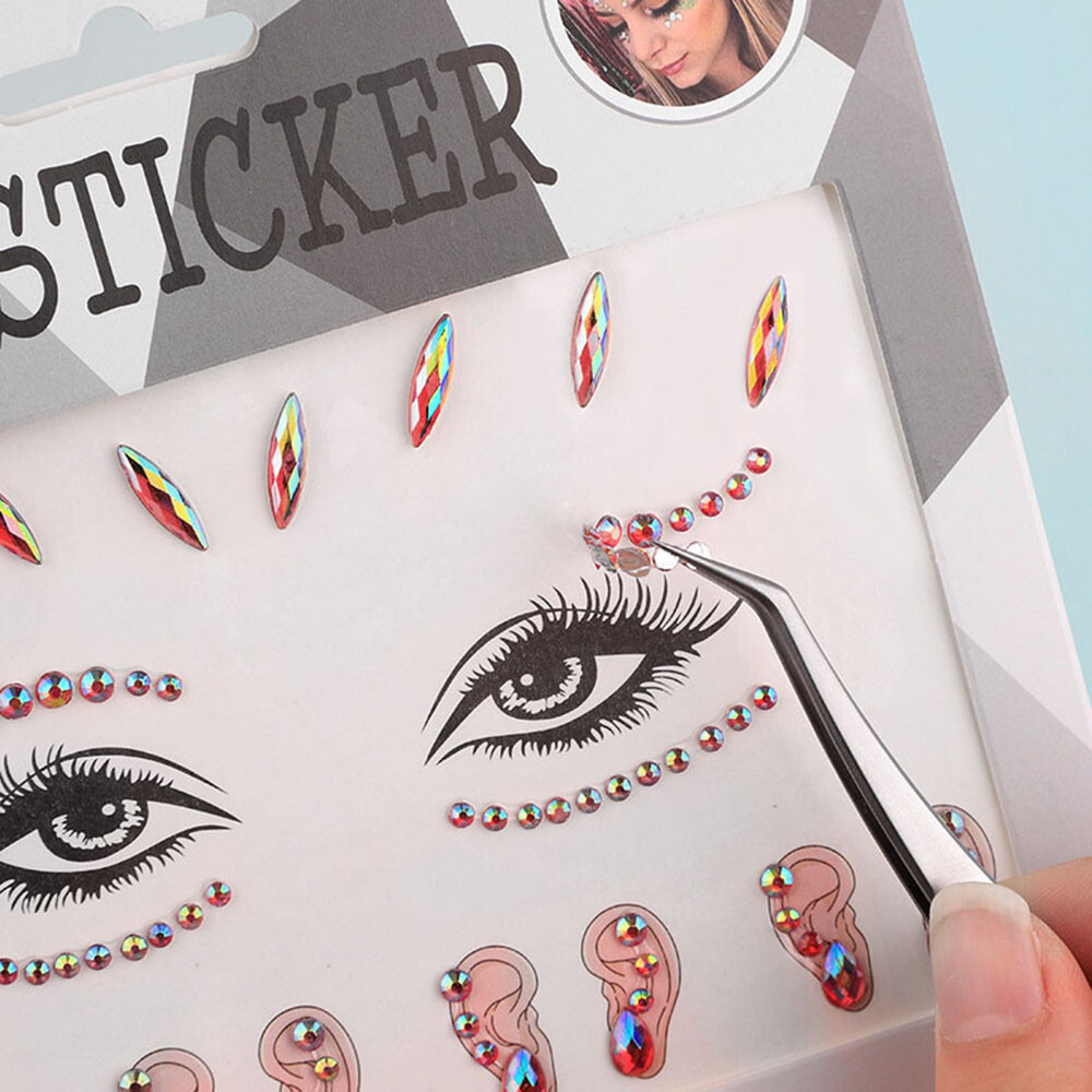 Ear Acrylic Drill Sticker Star Diamond Sticker Music Festival Jewelry INS DIY ∂