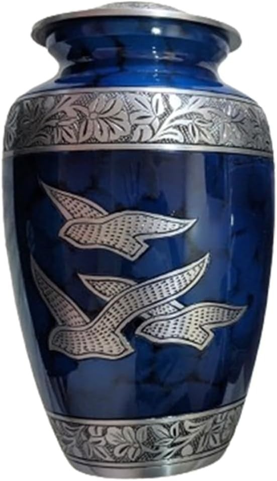 At Peace Memorials Dove Blue Keepsake Urn for Ashes