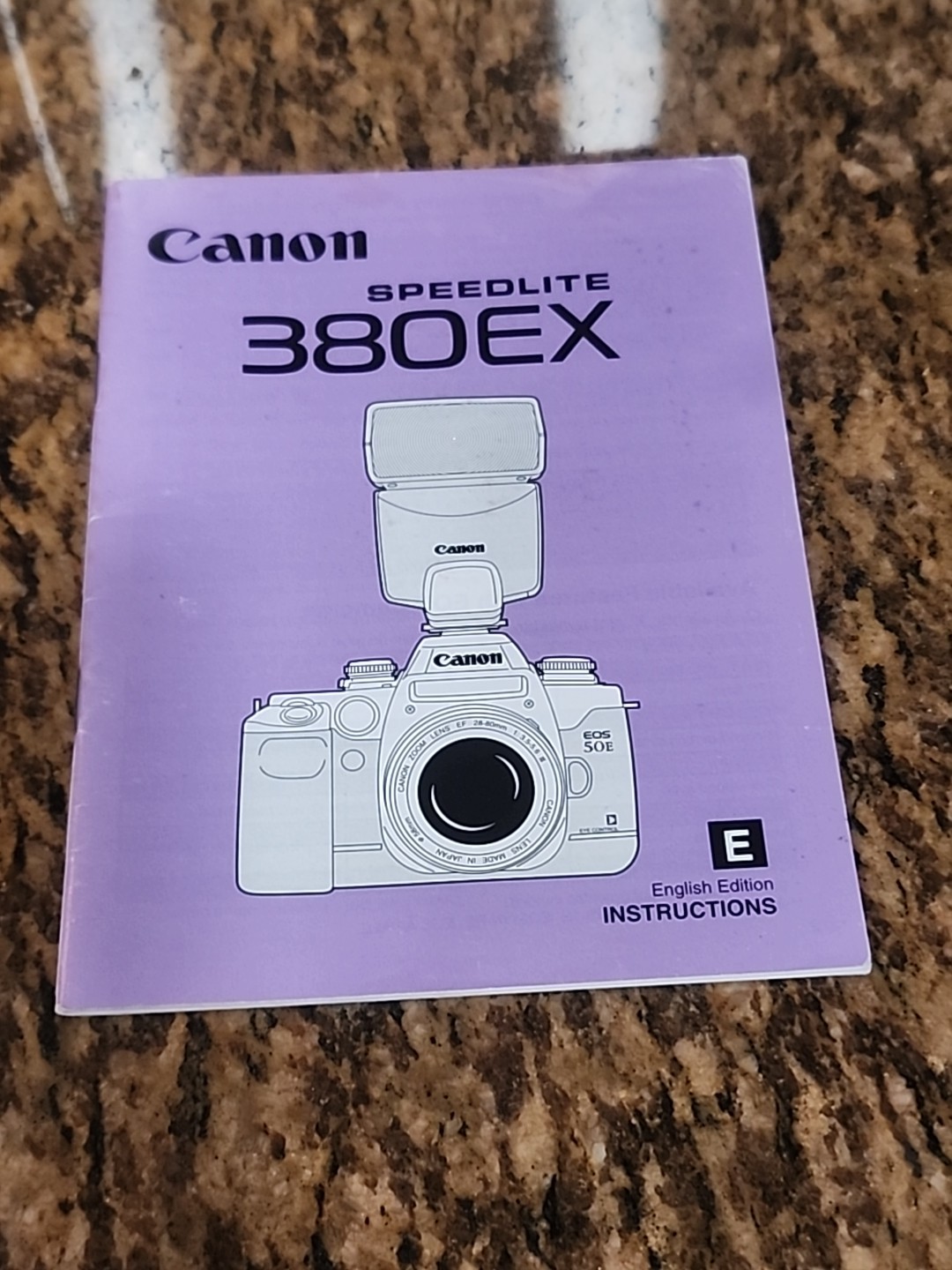 Canon 380EX Speedlite Flash Instruction Manual