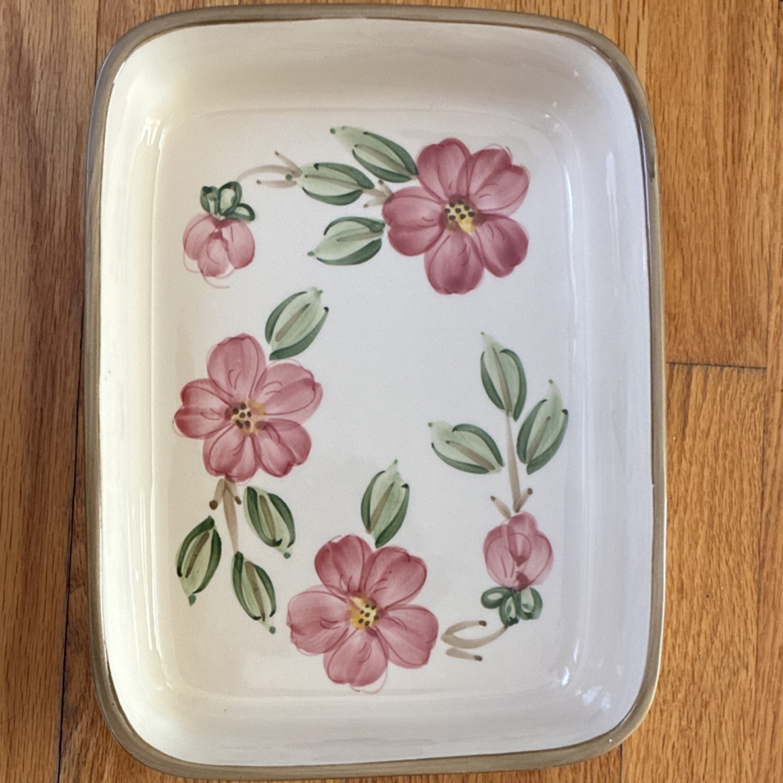 Franciscan “Desert Rose” Rectangle Ceramic Casserole   Oven Microwave Safe